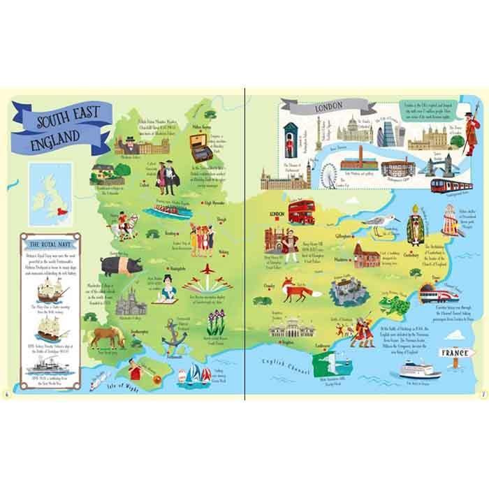 Great Britain and Ireland Atlas (Usborne Book and Jigsaw) (300 pcs) Usborne