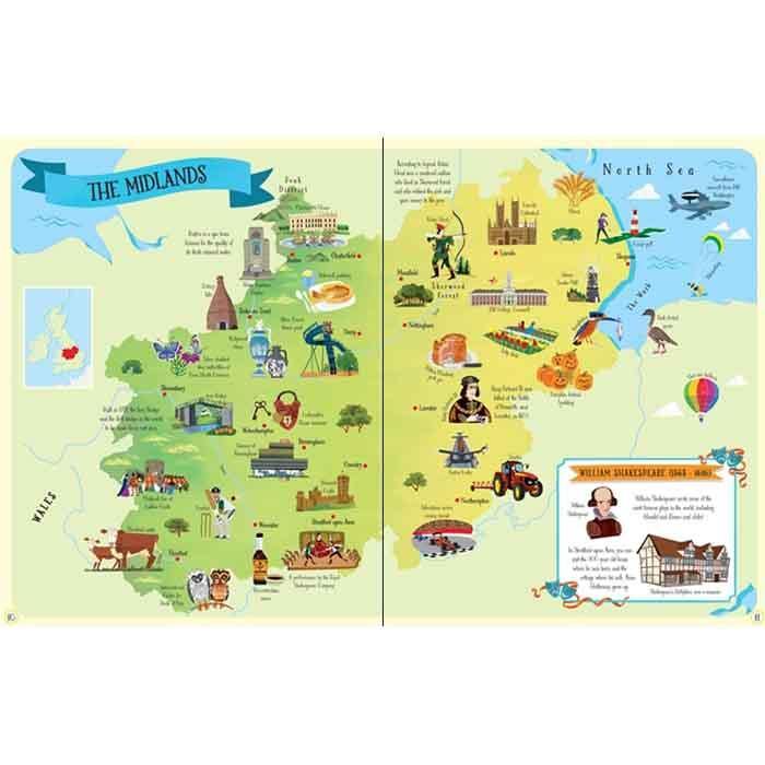 Great Britain and Ireland Atlas (Usborne Book and Jigsaw) (300 pcs) Usborne