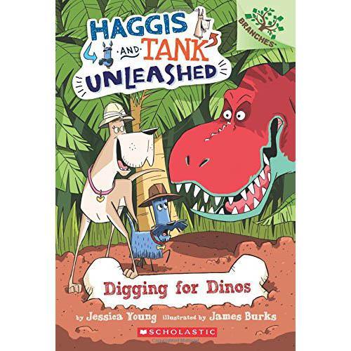 Haggis and Tank Unleashed #2 Digging for Dinos (Branches) Scholastic