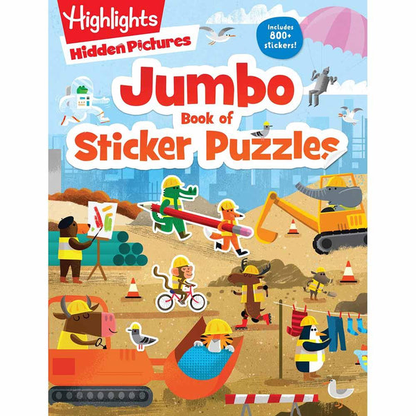 Jumbo Book of Sticker Puzzles (Highlights) - 買書書 BuyBookBook