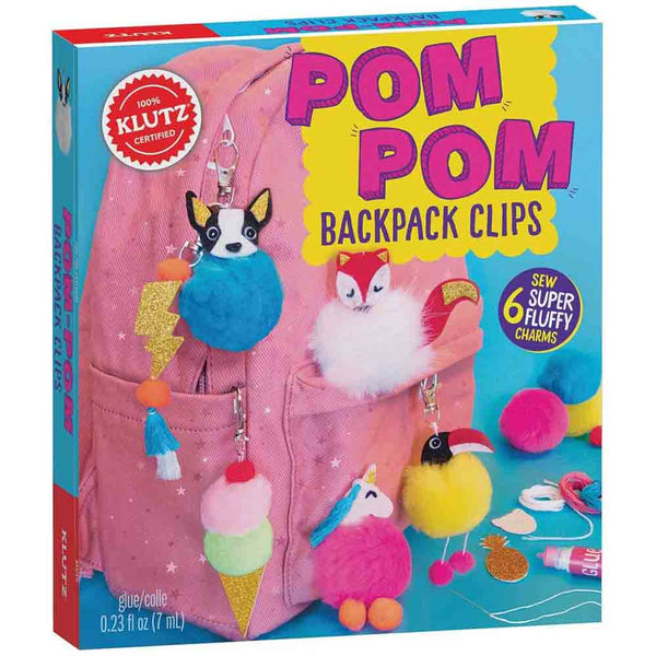 Klutz Pom-Pom Backpack Clips Craft Kit - 買書書 BuyBookBook