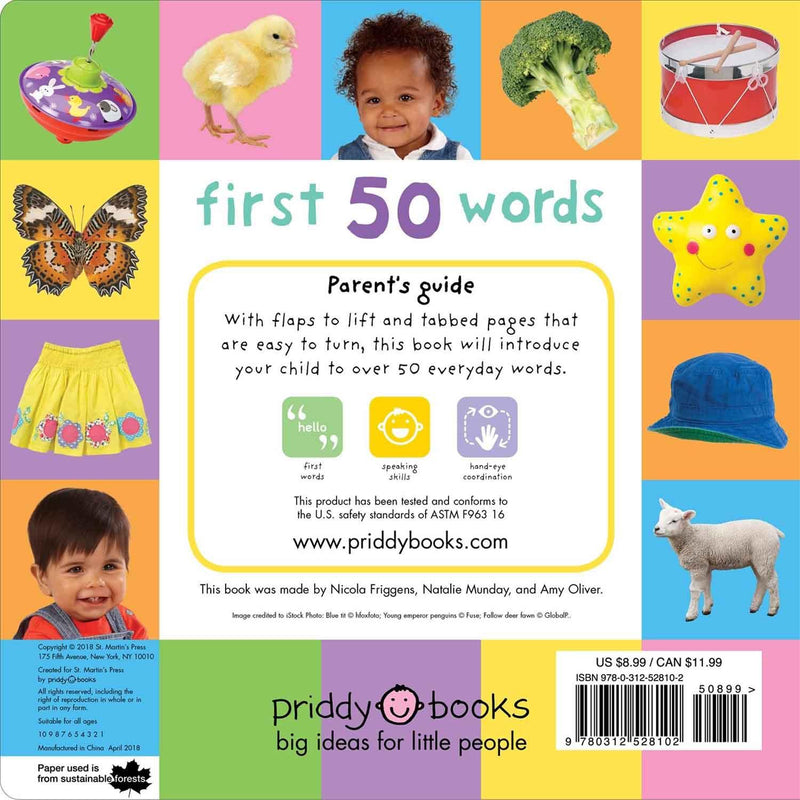 First 50 Words, Lift the flap (Board Book) Priddy