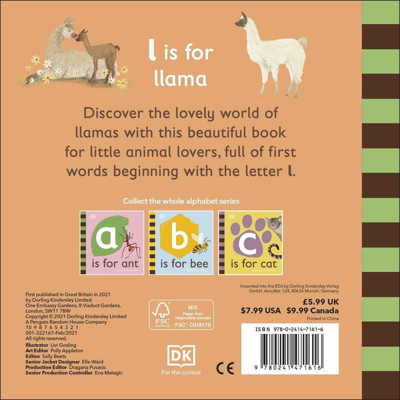 L is for Llama (Board book) DK UK