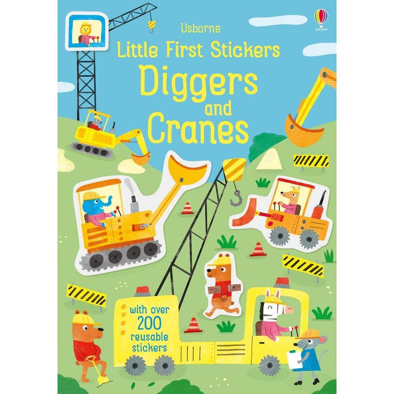 Little First Stickers Diggers and Cranes Usborne