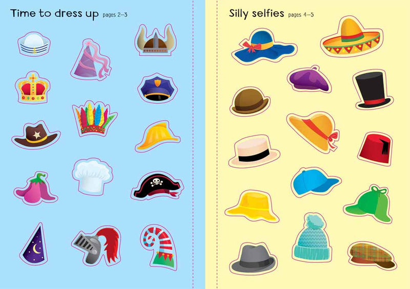 Little First Stickers Funny Hats Usborne