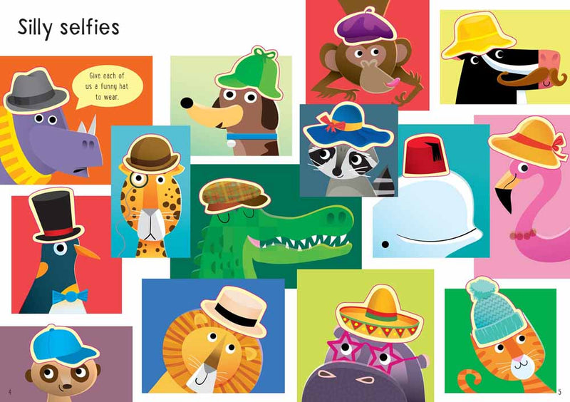 Little First Stickers Funny Hats Usborne