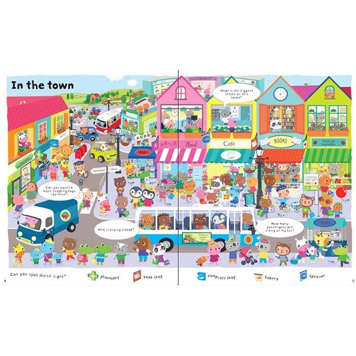 Lots of things to spot at the shops Usborne