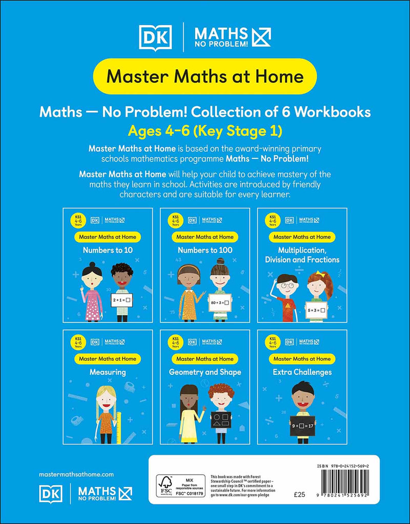 Maths ― No Problem! Collection of 6 Workbooks (Ages 4-6) DK UK