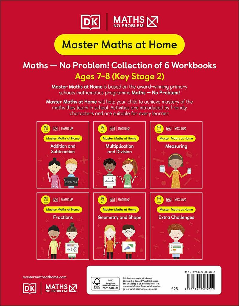 Maths ― No Problem! Collection of 6 Workbooks (Ages 7-8) DK UK