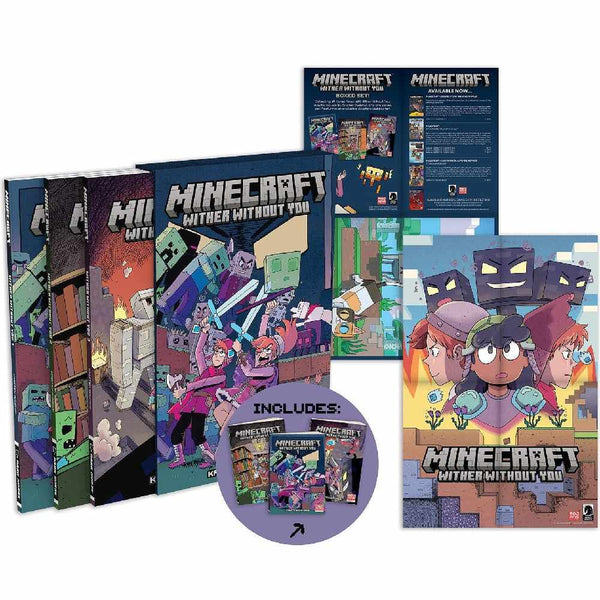 Minecraft: Wither Without You Boxed Set (graphic Novels)-Fiction: 歷險科幻 Adventure & Science Fiction-買書書 BuyBookBook