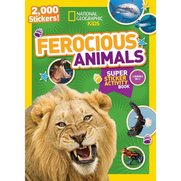 NGK Sticker Activity Book - Ferocious Animals - 買書書 BuyBookBook