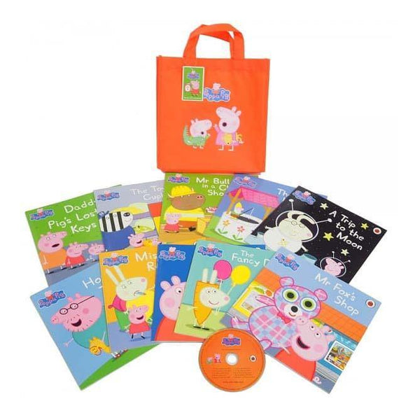Peppa Pig Orange Bag Collection (10 Books + CD) Penguin UK