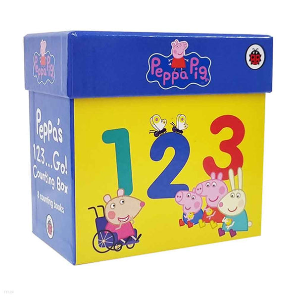 Peppa Pig 123 Go 8 Book Hinged Box Set - 買書書 BuyBookBook