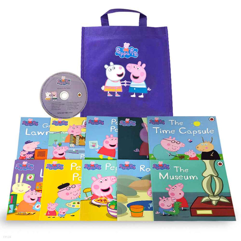 Peppa Pig Purple Bag Set - 買書書 BuyBookBook