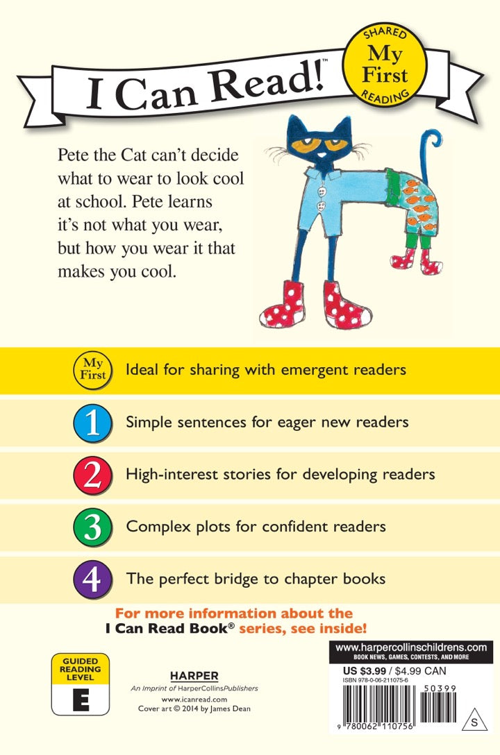 ICR: Pete the Cat: Too Cool for School (I Can Read! L0 My first)-Fiction: 橋樑章節 Early Readers-買書書 BuyBookBook
