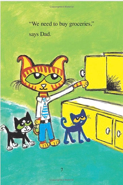 ICR: Pete the Cat's Trip to the Supermarket (I Can Read! L1)-Fiction: 橋樑章節 Early Readers-買書書 BuyBookBook