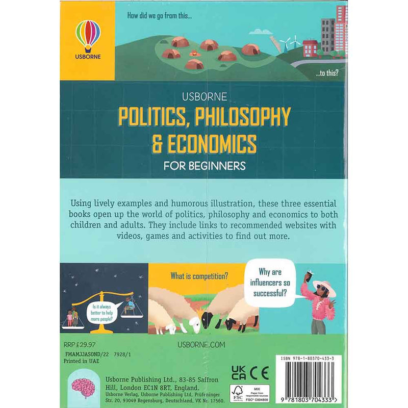 Politics, Philosophy and Economics for Beginners Boxset (3 Books) - 買書書 BuyBookBook