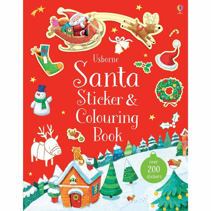 Santa Sticker and Colouring Book Usborne