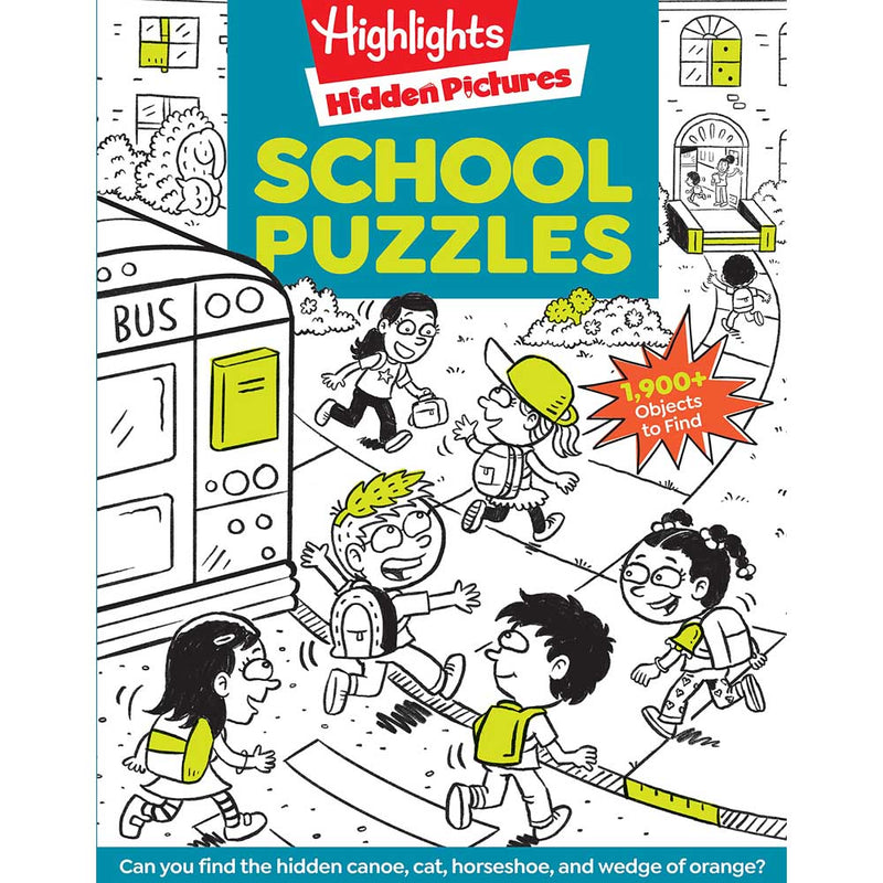 School Puzzles Hidden Pictures (Highlights) - 買書書 BuyBookBook
