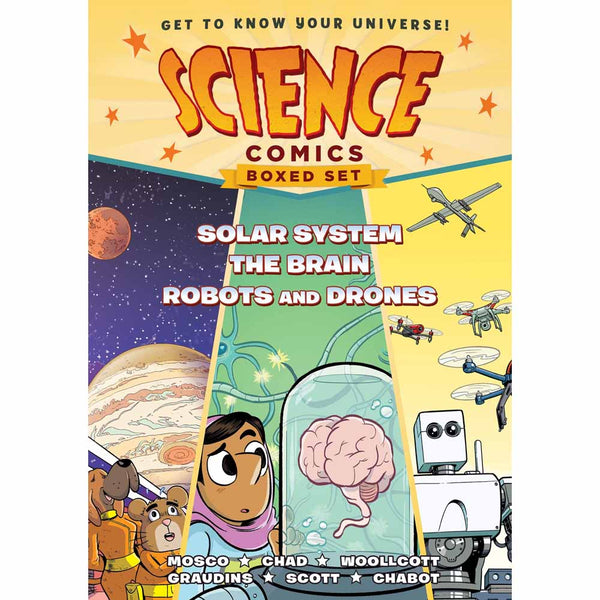 Science Comics Boxed Set - Solar System, The Brain, and Robots and Drones (3 Books) First Second