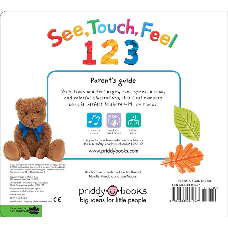 See, Touch, Feel - 123 (Board Book) Priddy