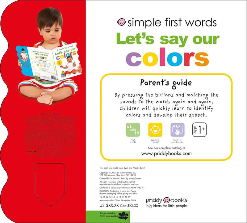 Simple First Words - Let's Say Our Colors - 買書書 BuyBookBook