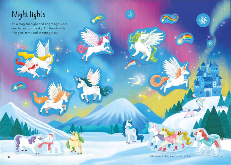 Sparkly Unicorns Sticker Book Usborne