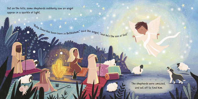 The Twinkly Twinkly Nativity Book (with Sparkly Lights) Usborne