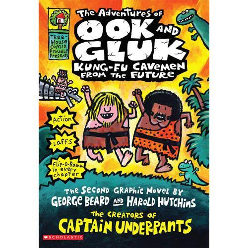 The Adventures of Ook and Gluk Kung-Fu Cavemen from the Future (Hardback) (Dav Pilkey) Scholastic
