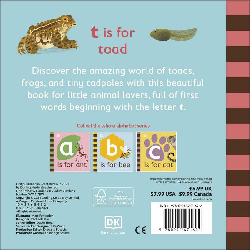 T is for Toad (Board book) DK UK