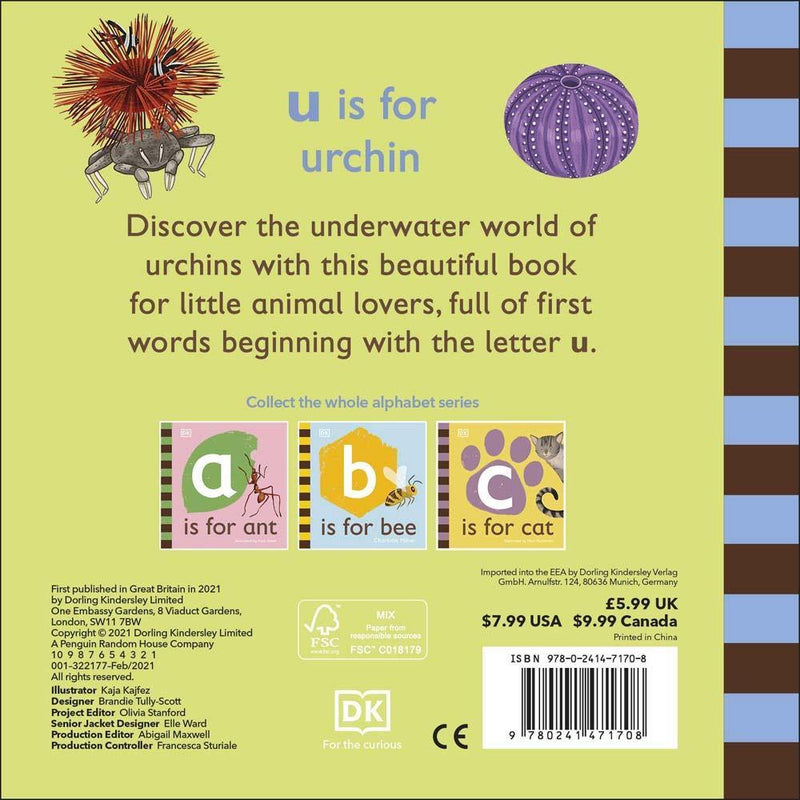 U is for Urchin (Board book) DK UK
