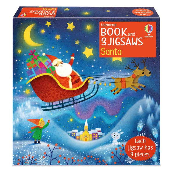 Usborne Book and 3 Jigsaws - Santa - 買書書 BuyBookBook