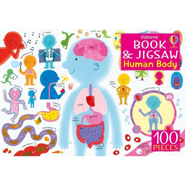 Human Body (Usborne Book and Jigsaw)  (100 pcs) Usborne