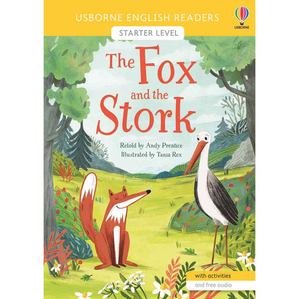 Usborne English Readers (L0) The Fox and the Stork (QR code) - 買書書 BuyBookBook