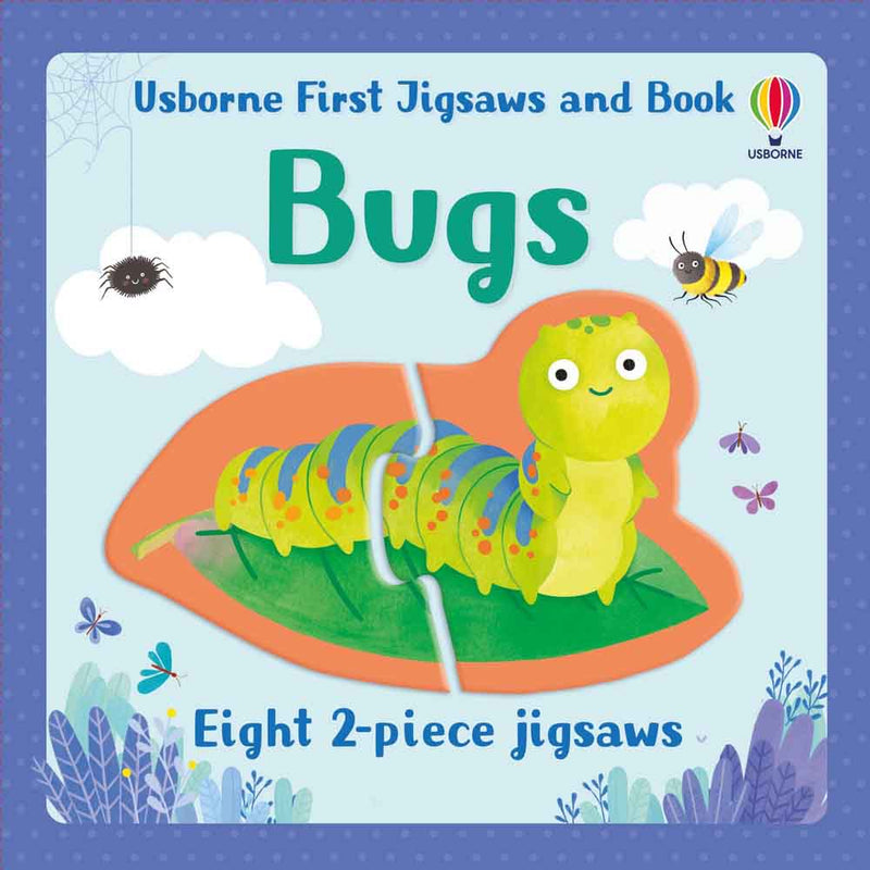 Usborne First Jigsaws - Bugs (2 pcs x 8 sets) (Book + Jigsaws) - 買書書 BuyBookBook