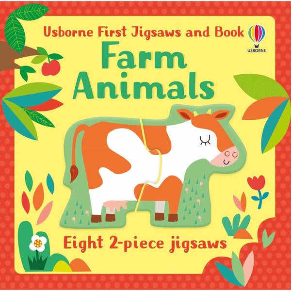 Usborne First Jigsaws - Farm Animals (2 pcs x 8 sets) (Book + Jigsaws) Usborne