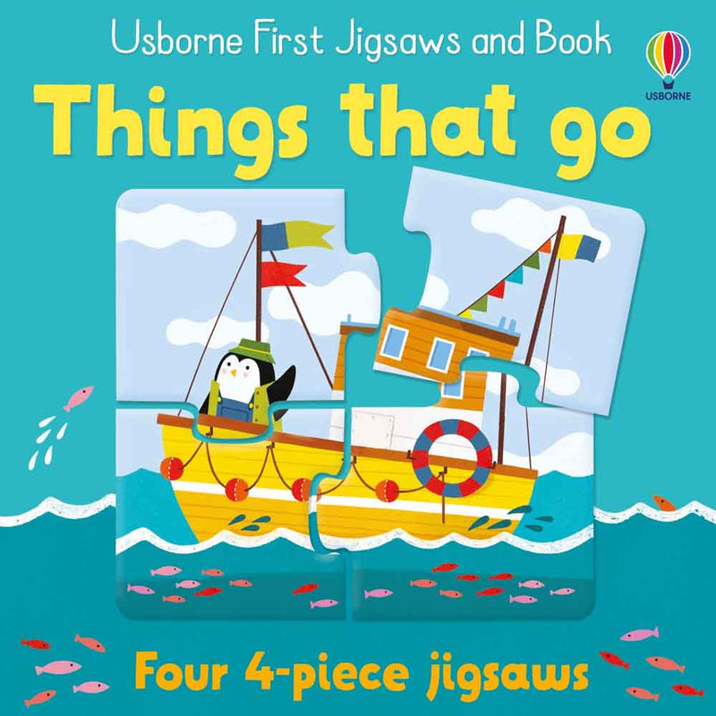 Usborne First Jigsaws - Things that go (4 pcs x 4 sets) - 買書書 BuyBookBook
