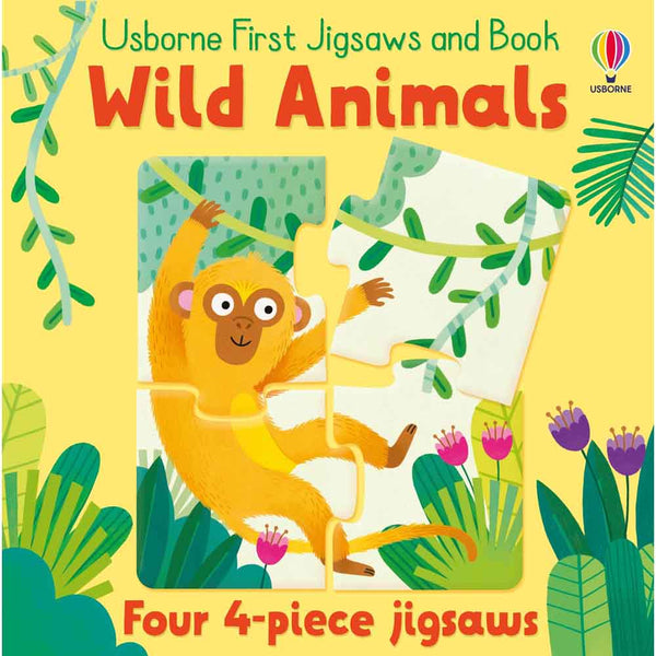 Usborne First Jigsaws - Wild Animals (4 pcs x 4 sets) - 買書書 BuyBookBook