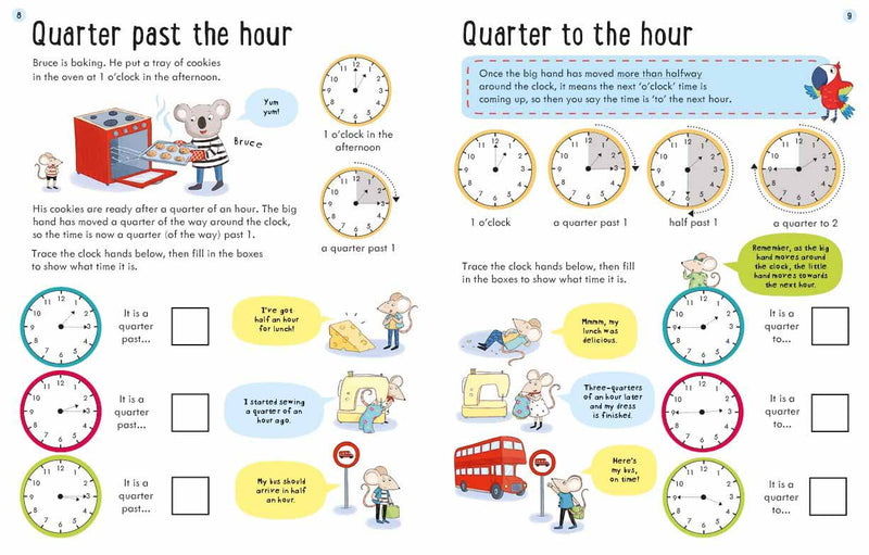 Usborne Workbooks Telling the Time (Age 7-8) Usborne