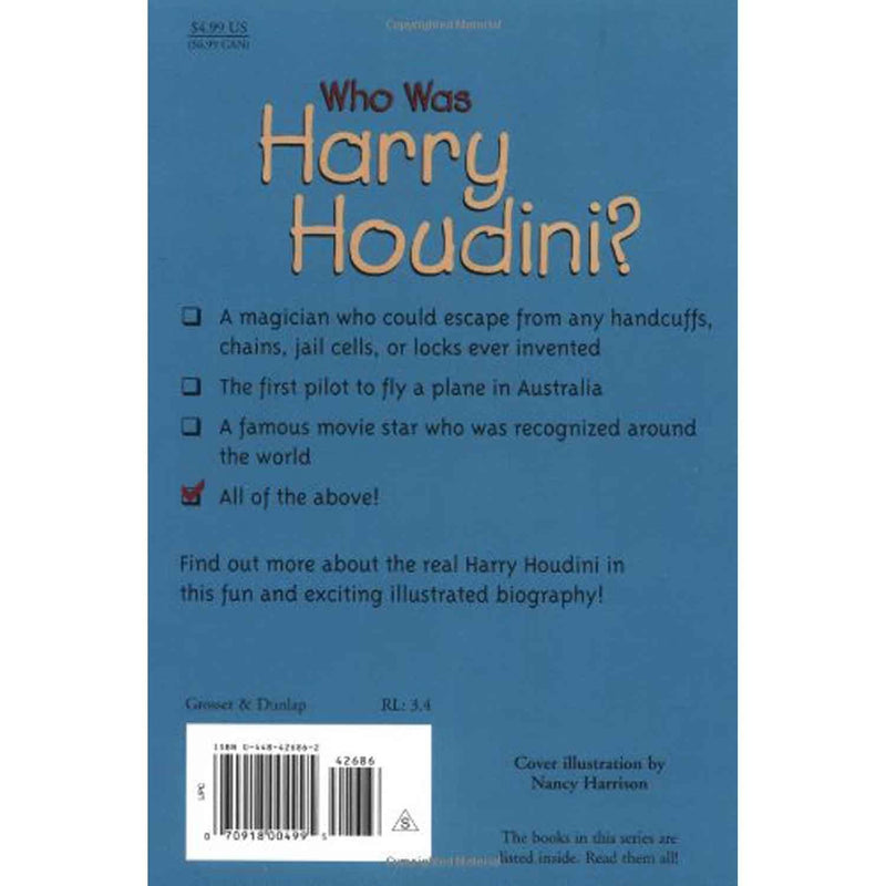 Who Was Harry Houdini? (Paperback) (Who | What | Where Series) PRHUS