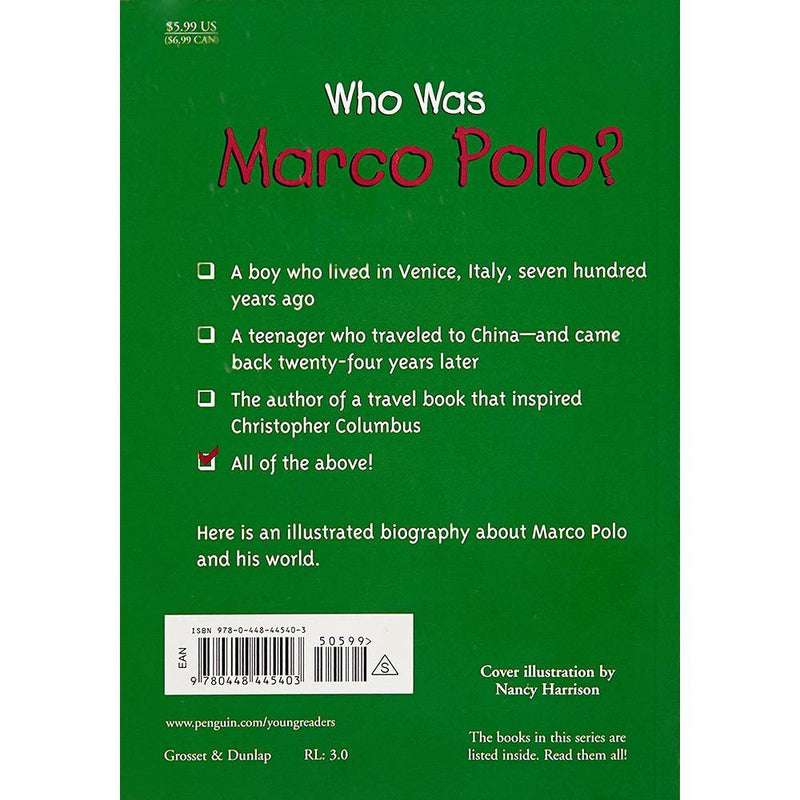 Who Was Marco Polo? (Who | What | Where Series) PRHUS