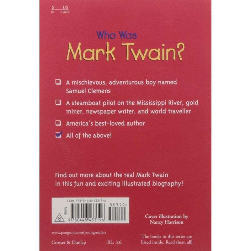 Who Was Mark Twain? (Who | What | Where Series) PRHUS