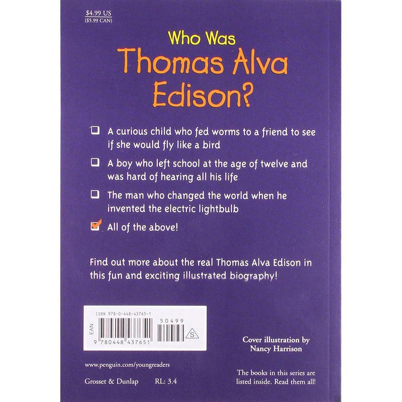 Who Was Thomas Alva Edison? (Who | What | Where Series) PRHUS