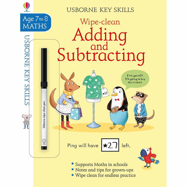 Wipe-Clean Adding and Subtracting (age 7-8) Usborne