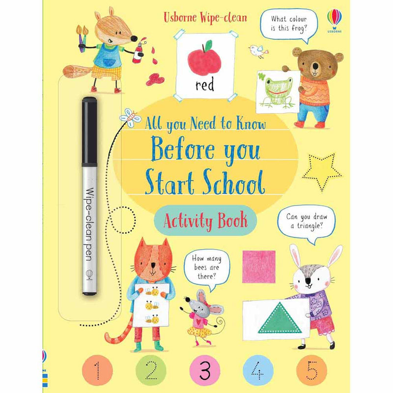 Wipe-Clean All You Need to Know Before You Start School Activity Book Usborne