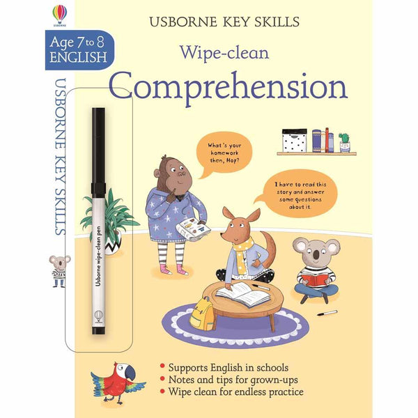 Wipe-Clean Comprehension (Age 7-8) Usborne