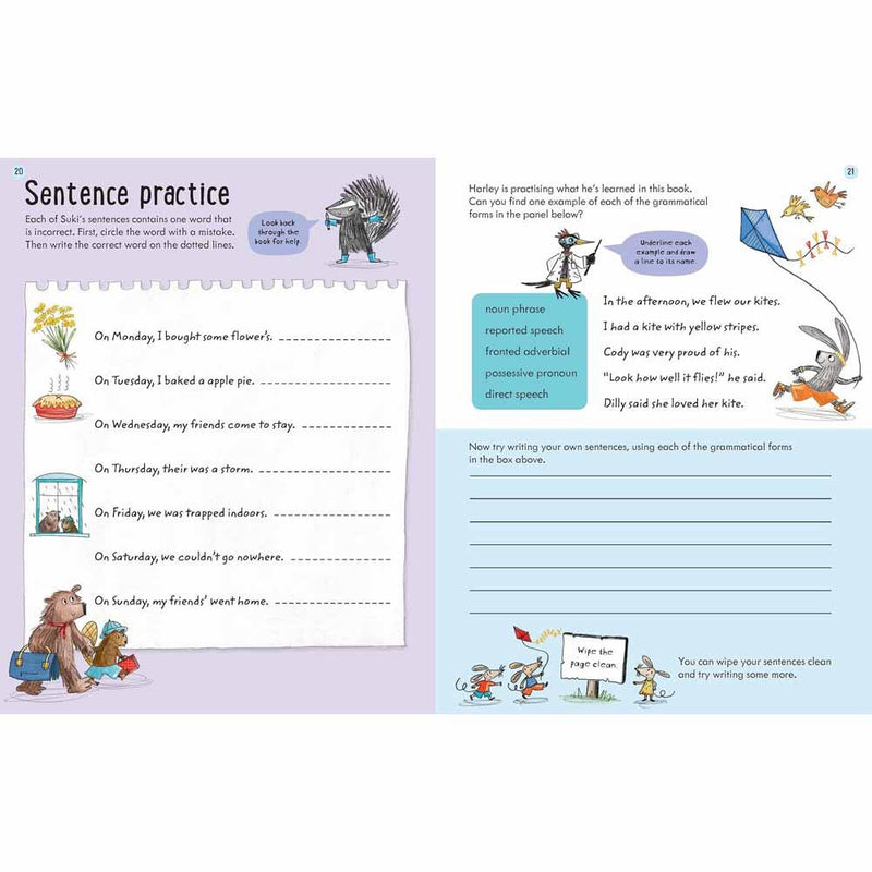 Wipe-Clean Grammar & Punctuation (Age 8-9) Usborne