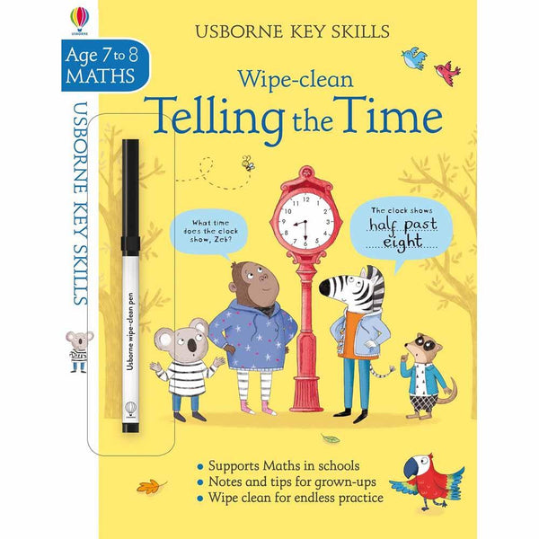 Wipe-clean Telling the Time (Age 7-8) Usborne